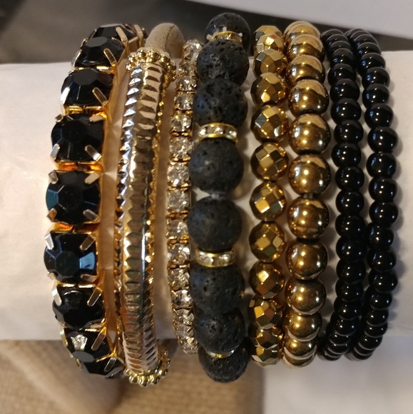 🆕 Bohemian Bracelet Set ~ Lava Gold - Picture 8 of 8